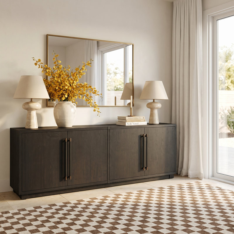 Andrey 94 " W Ash Solid Wood Sideboard