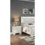 Classic Luxury Look Crème 1pièce Table de chevet en bois 2X tiroirs avec miroir