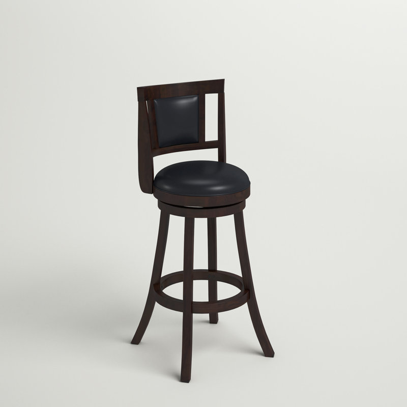 Tabouret de bar et de comptoir pivotant Arushan, Cappuccino, Tabouret de comptoir (assise de 24 po de hauteur)