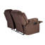 Causeuse manuelle 1pc avec accoudoirs rembourrés et capitonnés à l'horizontale, port USB, finition chocolat, mobilier de salon principal