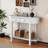 Elegant Retro Console Table With Curved Design And Smooth Glaze-123005112