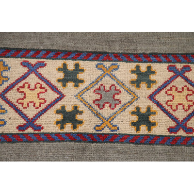 Geometric Kazak Oriental Area Rug 7x10