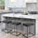 Romigh Upholstered Counter Stool with Metal Frame (Set of 3)