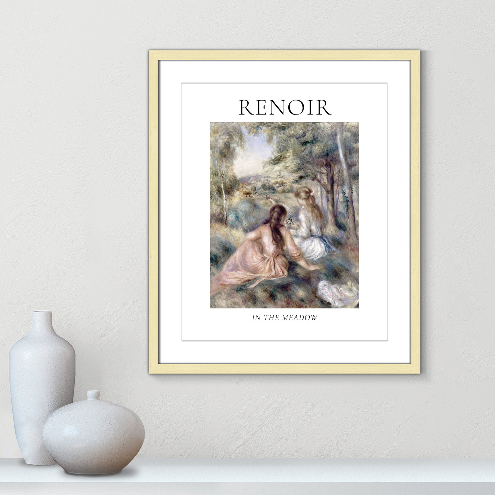 Old Masters Collection "In the Meadow" Print, Gold Single Picture Frame, Yes, 25.5" H x 21.5" W x 1.25" D