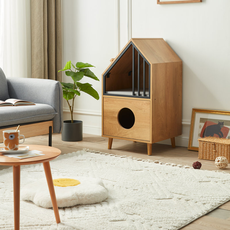 36.7'' H x 19.8'' W Cat Condo, Brown