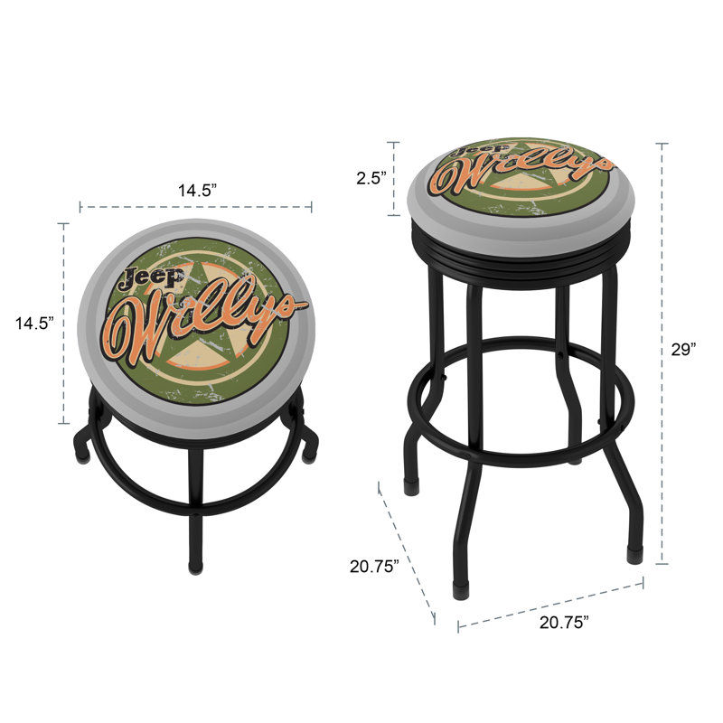 Tabouret pivotant non fini 31 po