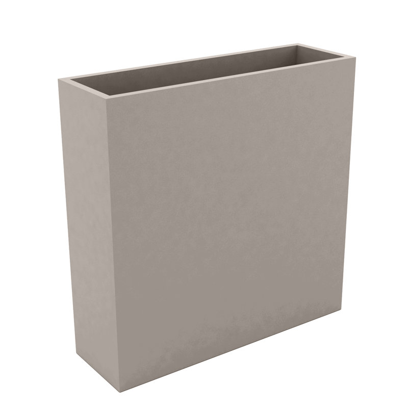 Pot de fleurs mural en résine, H 31,5 po x l 31,5 po x P 9,75 po, Taupe