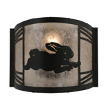 Rabbit On The Loose 1 - Light Flush Mounted Sconce