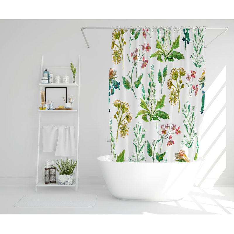 Eccleshall Polyester Shower Curtain Set, 168cm H x 168cm W