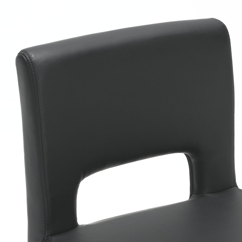 Tabouret de comptoir rembourré 26 po Daco, Noir, 3