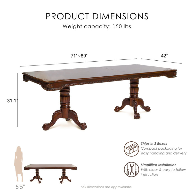 Jeremie Extendable Solid Wood Base Dining Table