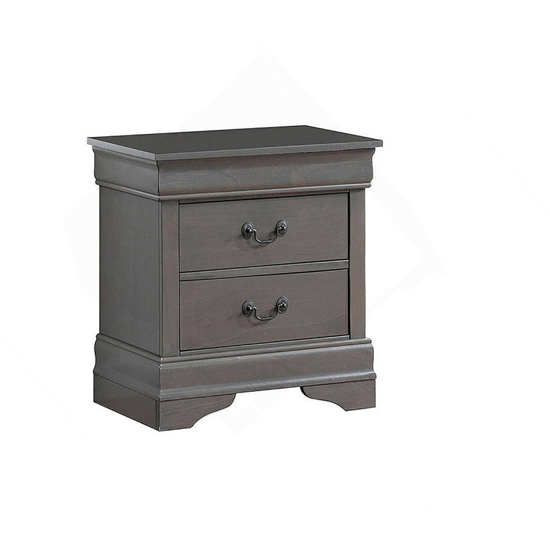Table de chevet 1 pièce Louis Philippe, Gris