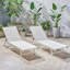 Ensemble de 2 chaises longues d'extérieur