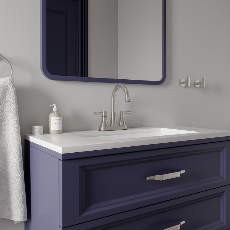 Widespread Single-handle Bathroom Faucet with Drain Assembly, Brushed Nickel