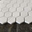 Muret et mosaïque hexagonale 2 po Bianco Dolomite