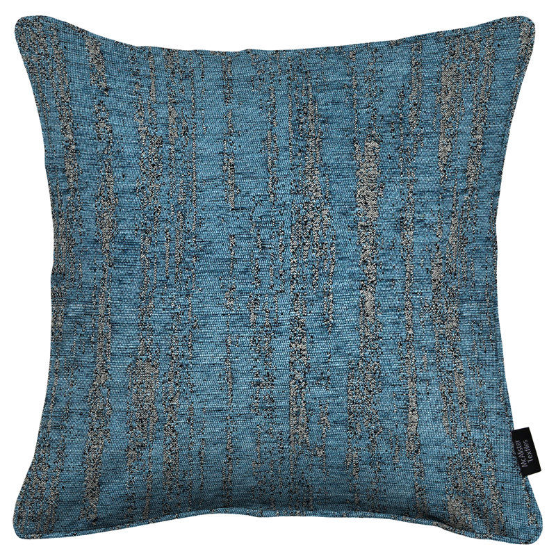 Danyale Abstract Square Cushion, Denim Blue