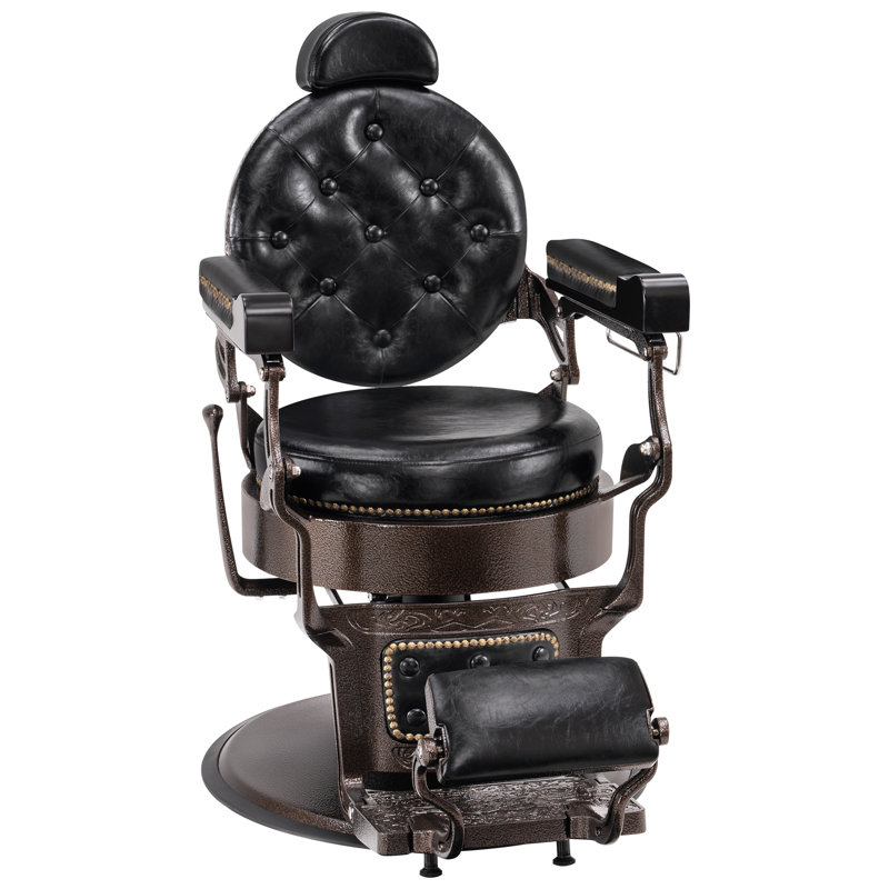 Fauteuil de salon pivotant Delano, Cuir noir assorti, Noir