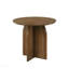 Table de salle à manger ronde en noyer foncé