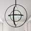 Luminaire suspendu sphérique 19,7 "mat à DEL noir