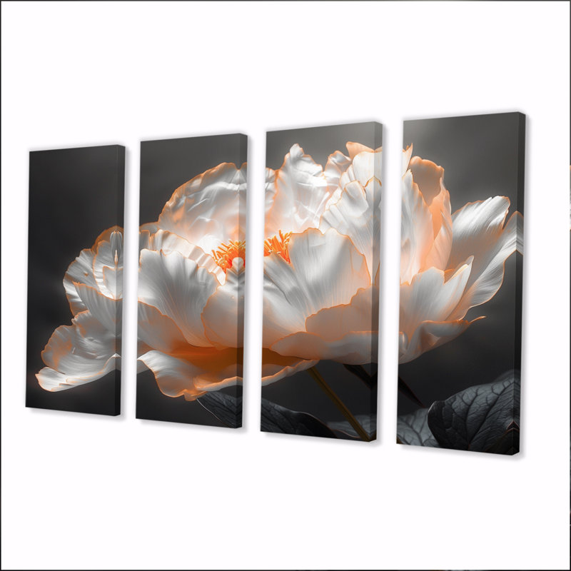 Sandberg - pivoines, ensemble d'art mural, H 28 po x l 48 po