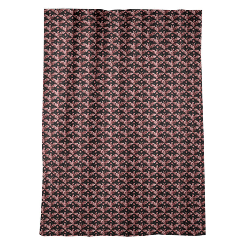 Panneau de rideau simple occultant et isolant avec passe-tringle noir pour fenêtre Philbrick, rouge