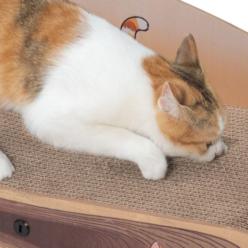 Grattoir pour chat 2 en 1 en carton