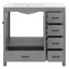 Meuble-lavabo 36 po avec lavabo en céramique, armoire de rangement multifonctionnelle avec 2 portes et 5 tiroirs, pieds en bois massif-540936396