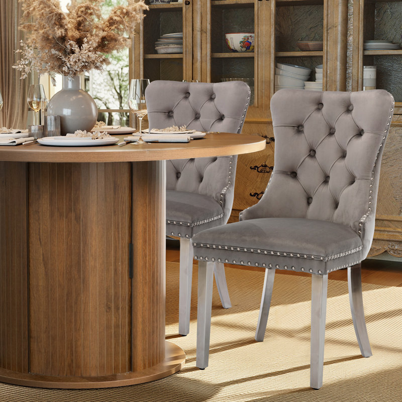 Ensemble de salle à manger 5 pièces pour 4 personnes Modern Glam, Brown, Gris/argent