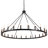 Yeraldine 24 - Light Lagre Dimmable Wagon Wheel Chandelier Farmhouse Round Vintage Candle Style Light for Living Room, Foyer, Entryway-1012419348-1066689261