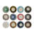 Stoneware Round 12 Piece Coaster Set