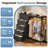  6 Drawer Dresser with Hanging Rack and Shoe Rack, Fabric Storage Dresser with Charging Station and LED Lights for Bedroom, Closet, Entryway-1228887846