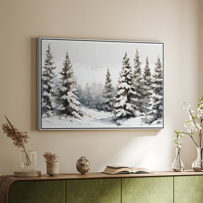 «Vintage Landscape - CXC III» sur, H 17 po x l 25 po x P 2 po, Blanc