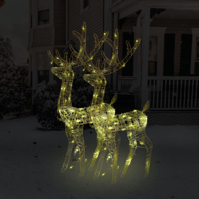 Reindeer Christmas Decoration LEDs Pre-Lit Christmas Lighting Acrylic