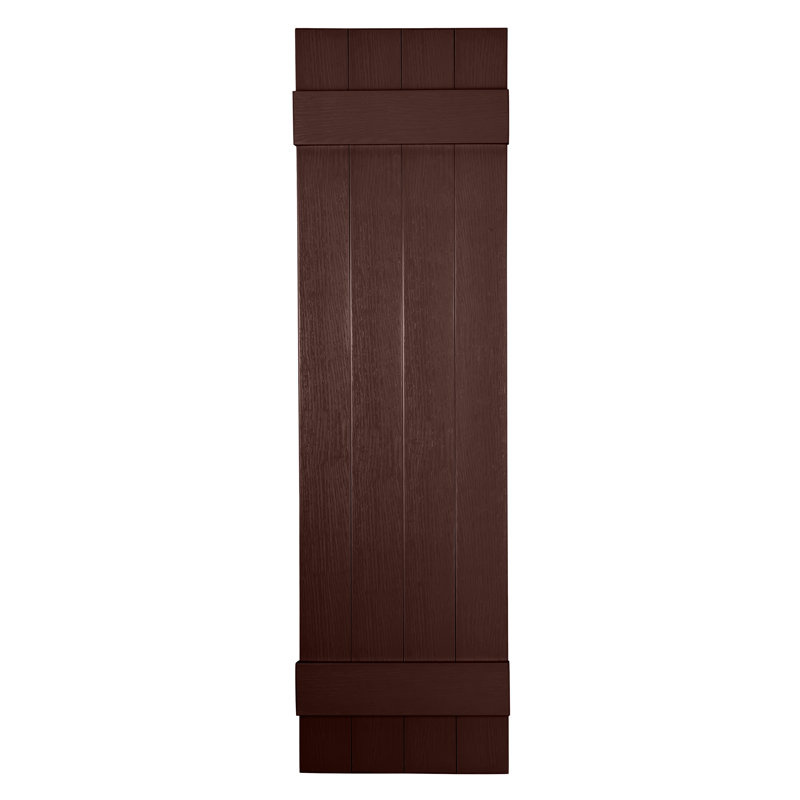 Persiennes personnalisées à 4 planches fermées, Bourgogne, 34"