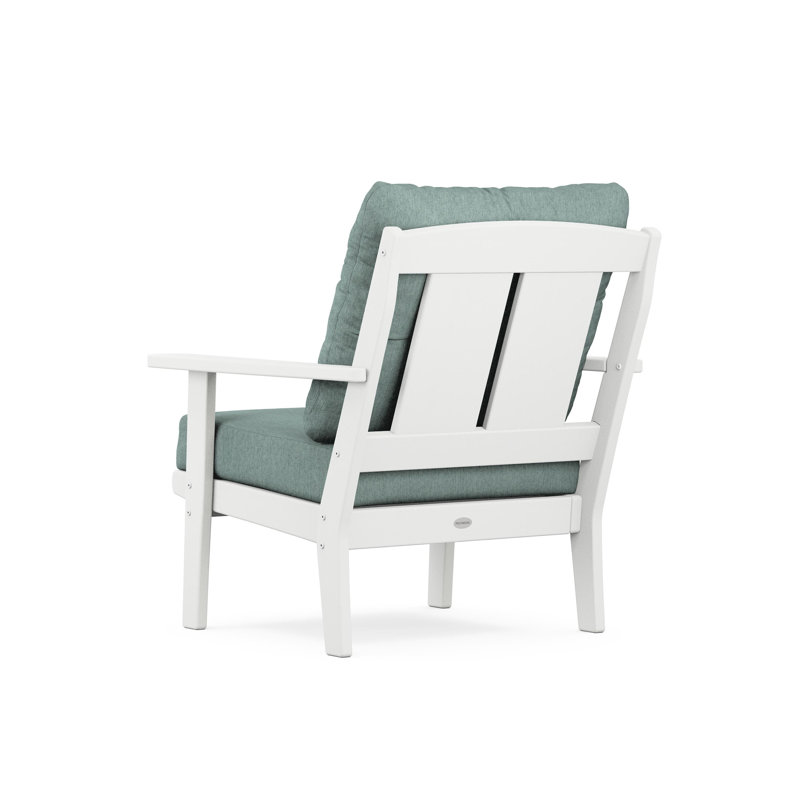 Chaise à assise profonde Lakeside Mission, Glacier spa, Blanc
