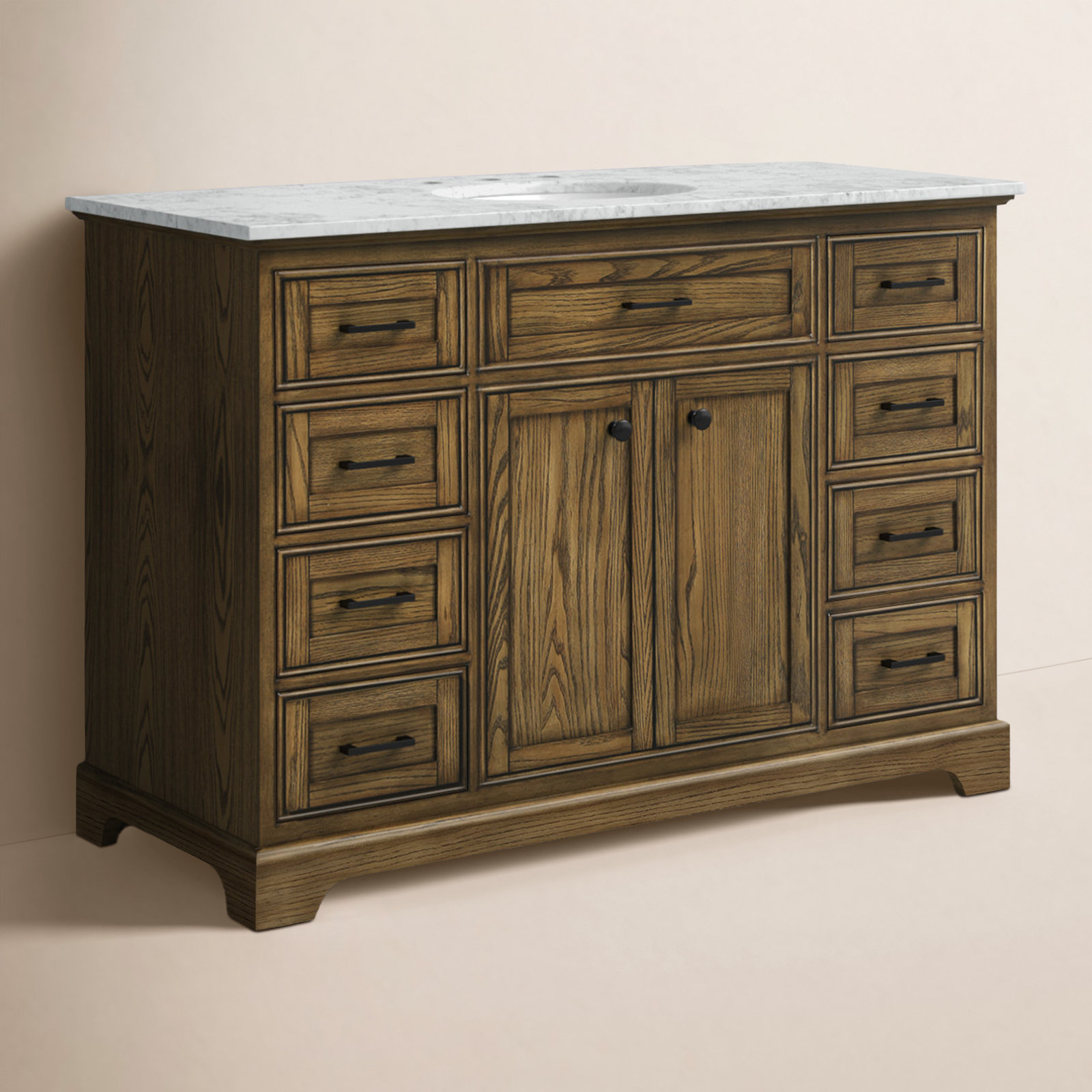 Hermes 48'' Single Bathroom Vanity, Dark Brown