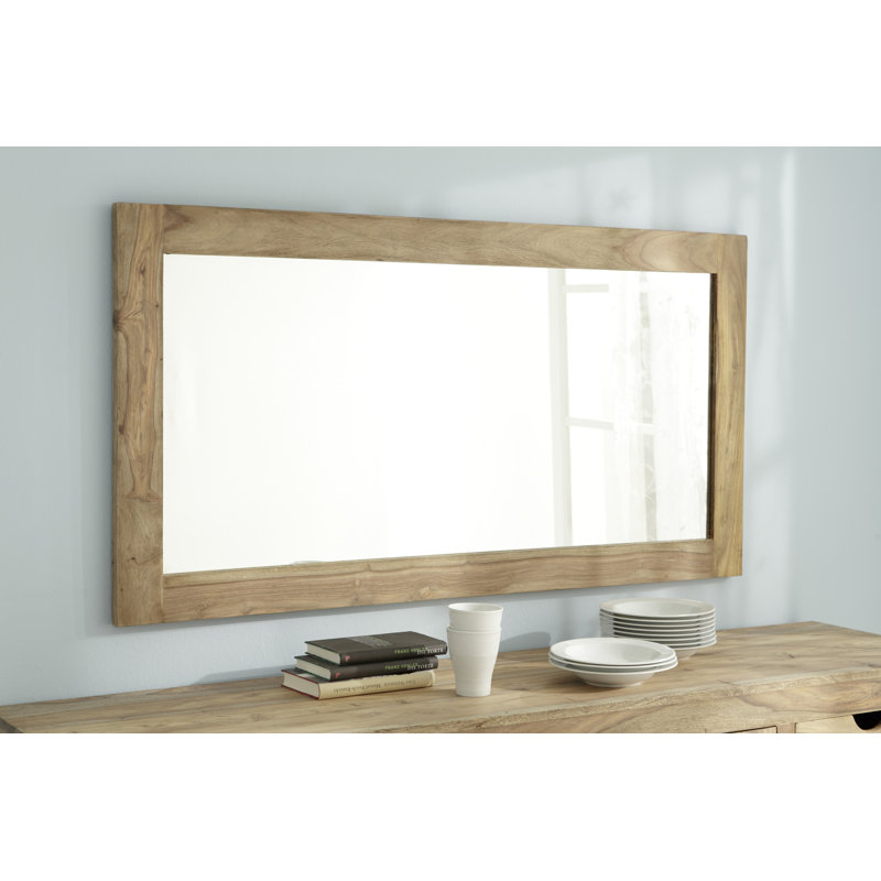 Pellston Wood Flat Wall Mirror