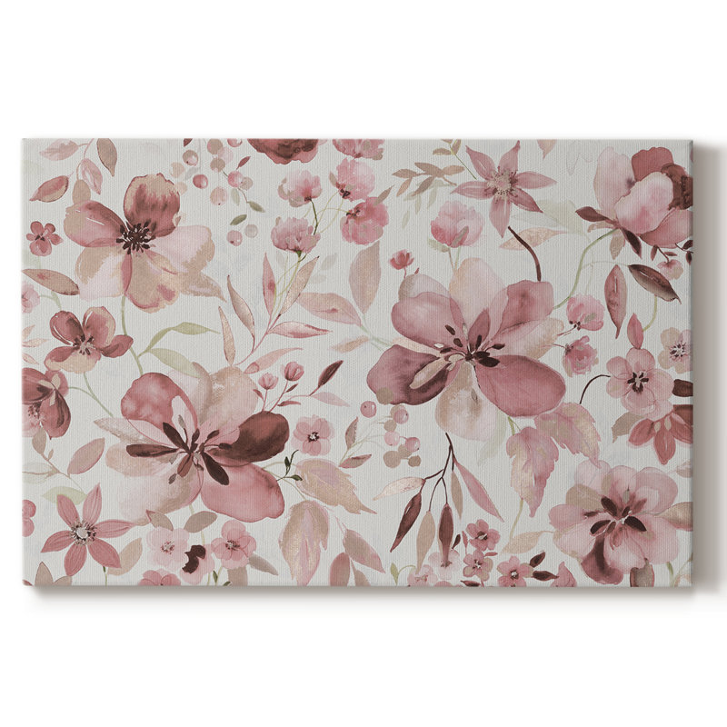 Jardin rosé chatoyant - Cavas enveloppés de galerie, 12 x 18
