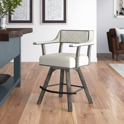 Mariala Swivel Upholstered Counter Stool