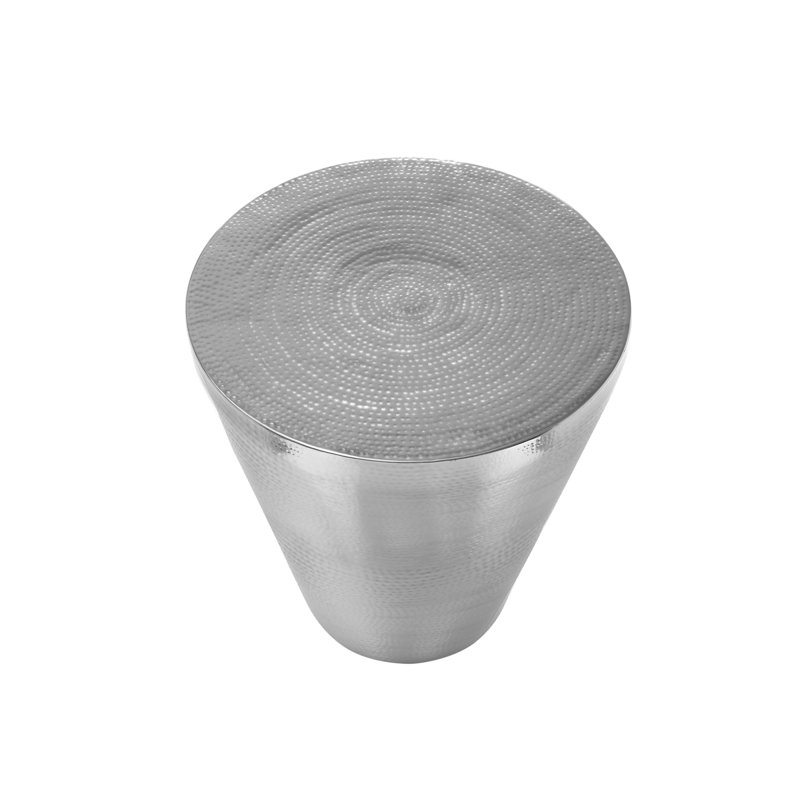 Table d'appoint polyvalente et contemporaine avec construction durable et attrait élégant, Chrome