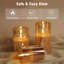 Unscented Flameless Pillar Candle with Glass Holder-863822551