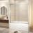 Nex 56'' - 60''W X 60''H Double Sliding Aluminum Frame Shower Door With 1/4" Clear Glass-122258257