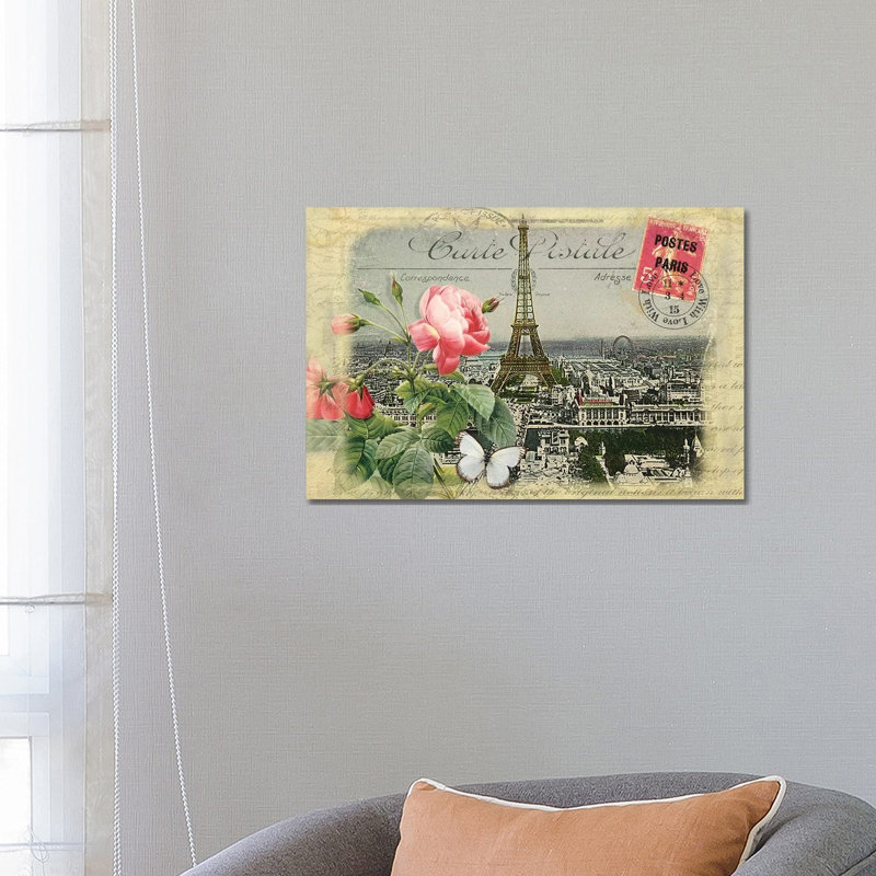Parisian Postcard #2 by Rnob - Wrapped Canvas Print, 66.04 cm H x 45.72 cm W x 3.175 cm D
