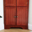 Armoire de coin 8 portes avec tablettes réglables et base couleur cerise 4 portes
