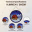 Panneau de vitrail 12 "H Winter Cabin-1648661000