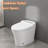 Smart Toilet With Built-In Heated Seat, One Piece Elongated Modern Toilet With Adjustable Temp Heated Seat, Auto Flush,  Dual Flush Toilet 1/1.28 GPF, Foot Sensor Flush, White Night Light,Knob Control