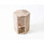 Table d'appoint en marbre naturel rose, tons terreux et variations de couleurs, fin hexagonal de 16 cm x 40 cm, motifs de pierre uniques, finition polie, hauteur