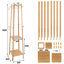 Turrell Solid Wood Freestanding 8 - Hook Coat Rack