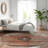 Machine Washable Indoor/Outdoor Xhevrie Paprika Rug-1213663571