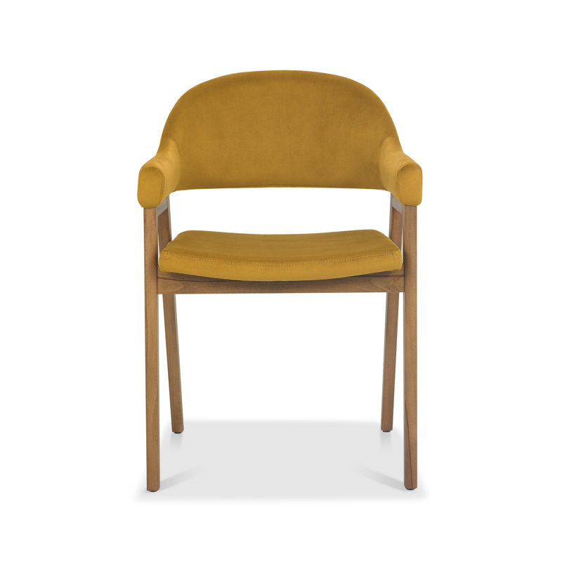 Anayalee 49cm H Upholstered Upholstered Back Armchair, Mustard